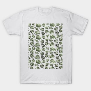 Watercolor branches pattern - sap green T-Shirt